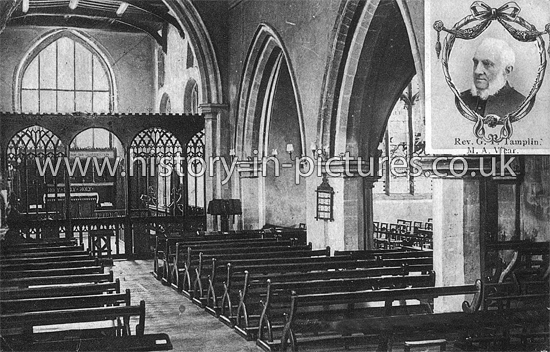St Mary's Church, Interior, Newport, Essex. c.1909